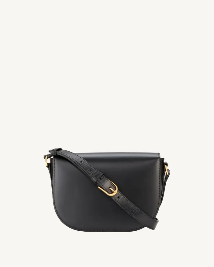 Handbags LE ELLIE SADDLE BAG Black And Gold Nili Lotan Women