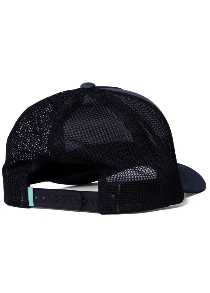 Hats Men Trip Out Eco Trucker Hat Dark Naval Vissla Hats Men Trip Out Eco Trucker Hat Dark Naval Vissla