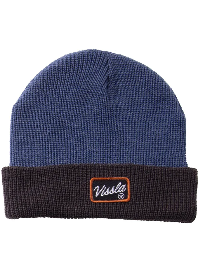 Hats Vissla Men Solid Sets Eco Beanie Dark Denim