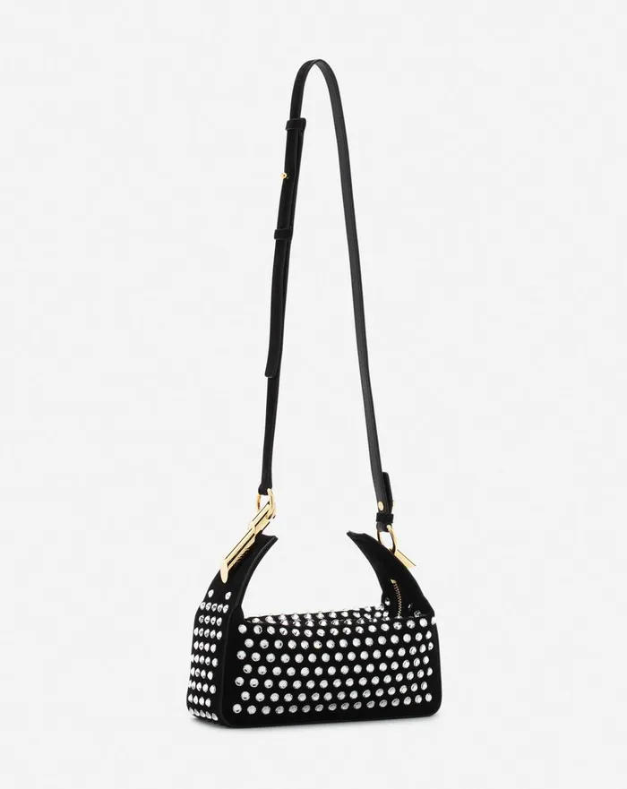 Haute Squence Leather Clutch Bag With Rhinestones Black Women Lanvin Crossbody Bags and Shoulder Bags Haute Squence Leather Clutch Bag With Rhinestones Black Women Lanvin Crossbody Bags and Shoulder Bags
