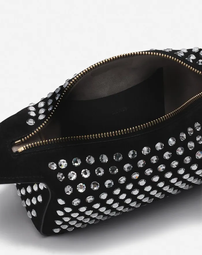 Haute Squence Leather Clutch Bag With Rhinestones Black Women Lanvin Crossbody Bags and Shoulder Bags Haute Squence Leather Clutch Bag With Rhinestones Black Women Lanvin Crossbody Bags and Shoulder Bags