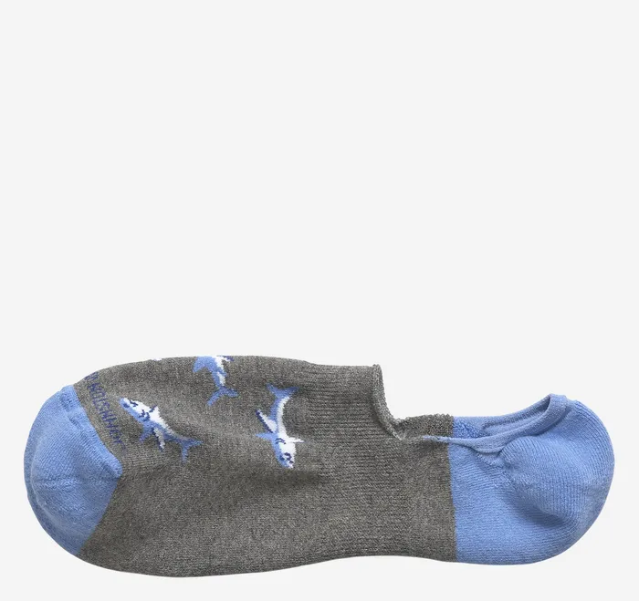 HighCut Liner Socks Gray Shark Men Socks Johnston and Murphy