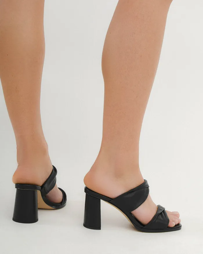 HIGH SANDALS jomercer Women Caylie high heel sandals black leather HIGH SANDALS jomercer Women Caylie high heel sandals black leather