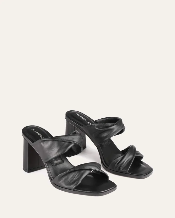 HIGH SANDALS jomercer Women Caylie high heel sandals black leather HIGH SANDALS jomercer Women Caylie high heel sandals black leather