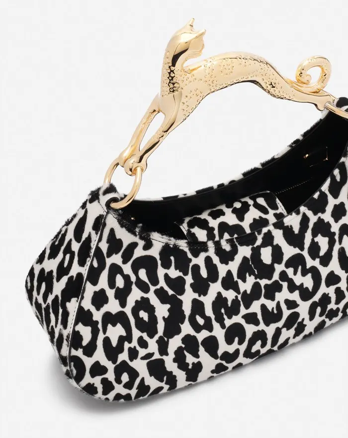 Hobo Cat Bolide Bag In Ponyeffect Leather Blackwhite Women Lanvin Tote Bags and Top Handle Bags
