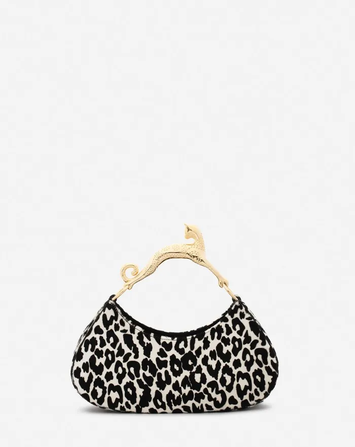 Hobo Cat Bolide Bag In Ponyeffect Leather Blackwhite Women Lanvin Tote Bags and Top Handle Bags