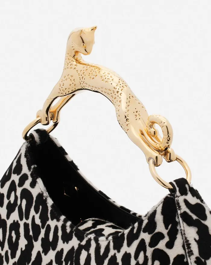 Hobo Cat Bolide Bag In Ponyeffect Leather Blackwhite Women Lanvin Tote Bags and Top Handle Bags