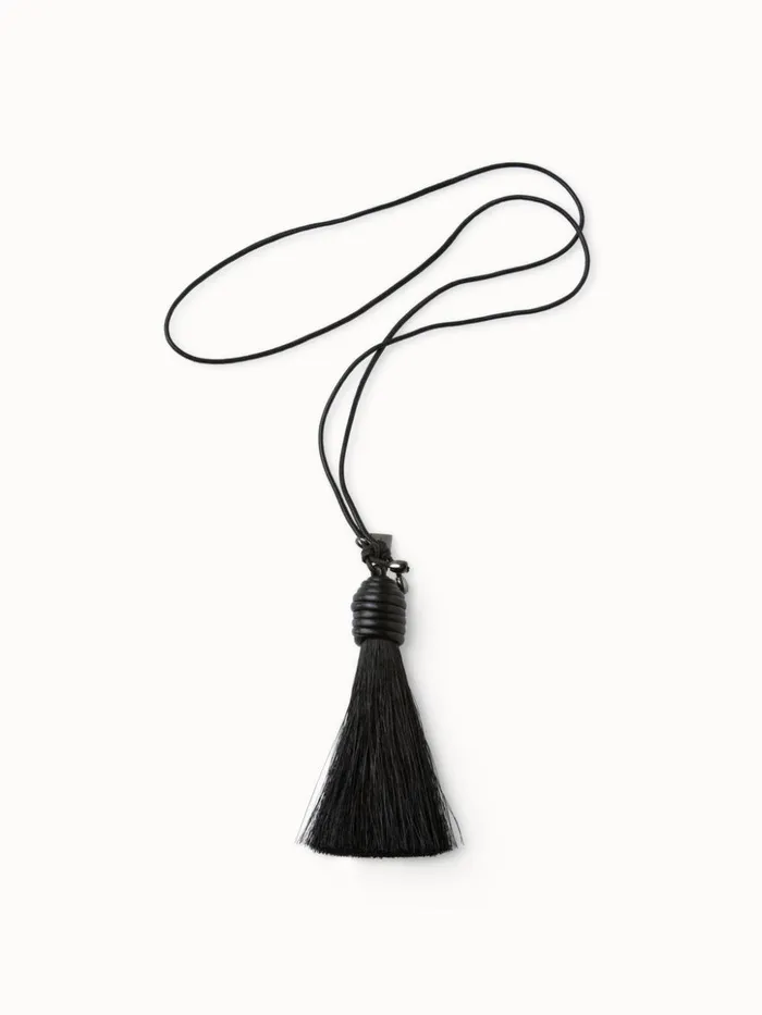 Horsehair Necklace Noir Women Akris Necklaces