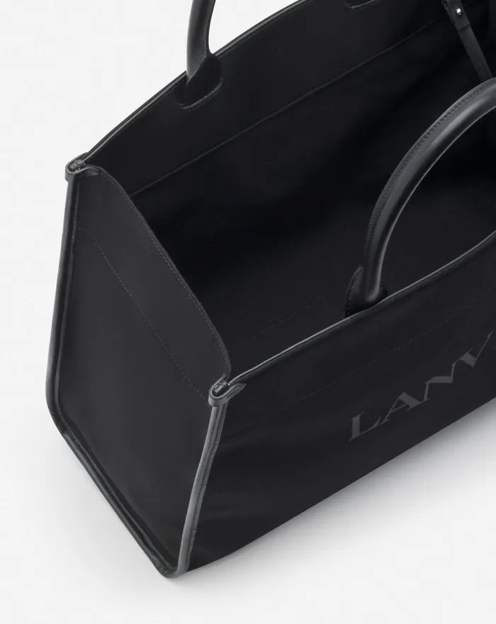 Inandout Medium Canvas Tote Bag Black Men Lanvin Tote Bags