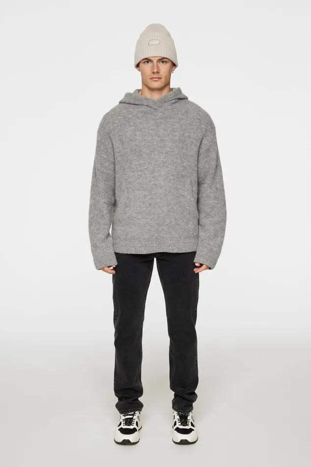 JLindeberg Broon Alpaca Blend Hoodie Men Knitwear