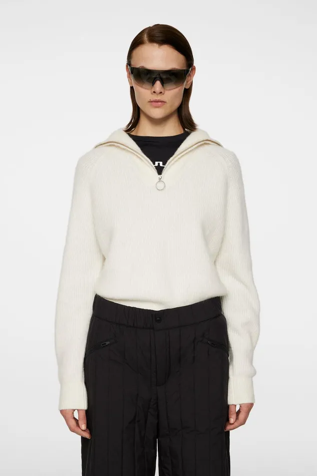 JLindeberg Finja Knitted Zip Sweater Women Knitwear