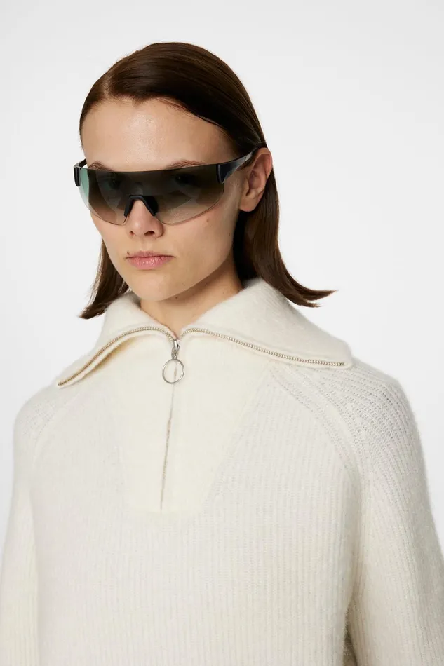 JLindeberg Finja Knitted Zip Sweater Women Knitwear