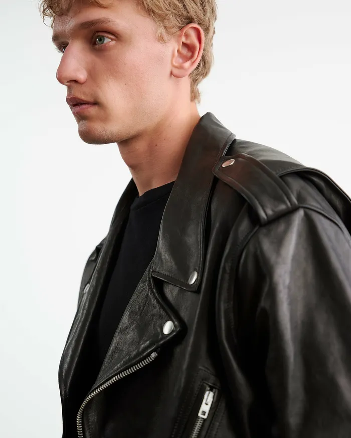 Jackets and Coats ALEX LEATHER JACKET Black Nili Lotan Men