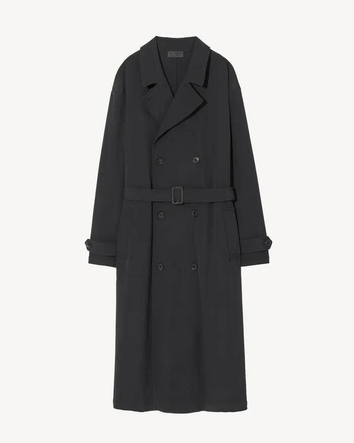Jackets and Coats Men Nili Lotan ERNEST TRENCH COAT Black