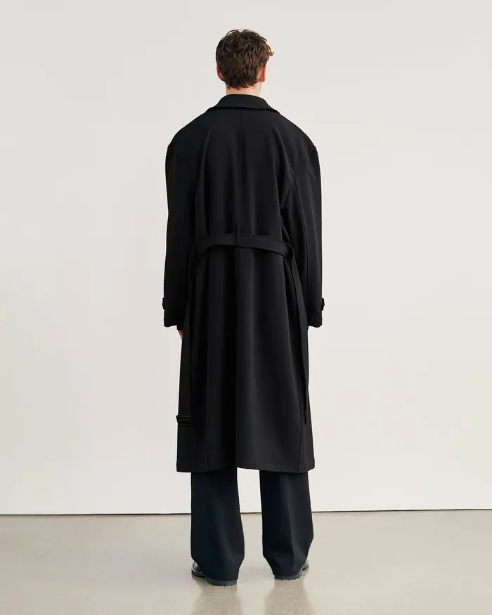 Jackets and Coats Men Nili Lotan ERNEST TRENCH COAT Black
