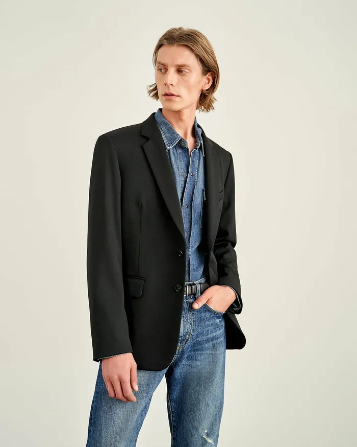 Jackets and Coats Nili Lotan Men DANIEL BLAZER Black