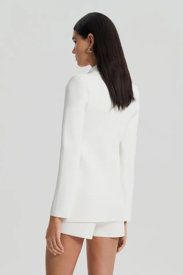 Jackets CREPE KNIT GOLD BUTTON JACKET CREAM Scanlan Theodore Women Jackets CREPE KNIT GOLD BUTTON JACKET CREAM Scanlan Theodore Women