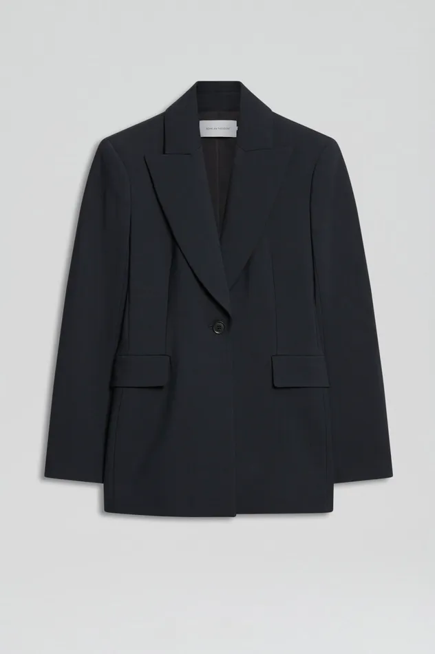Jackets Scanlan Theodore Women TAILORED JACKET NAVY Jackets Scanlan Theodore Women TAILORED JACKET NAVY