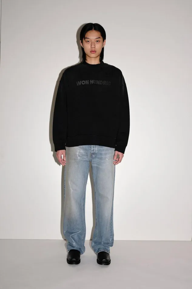 Jalen 8211 Washed Black Men Won Hundred Sweatshirts