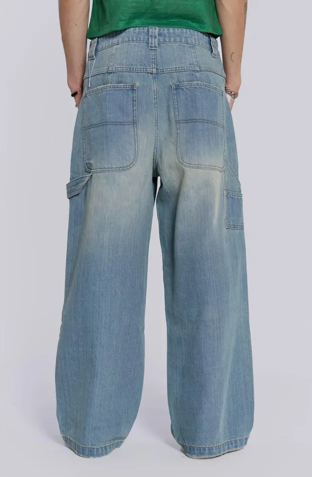 Jeans Men Jaded London Light Wash Colossus Carpenter Jeans