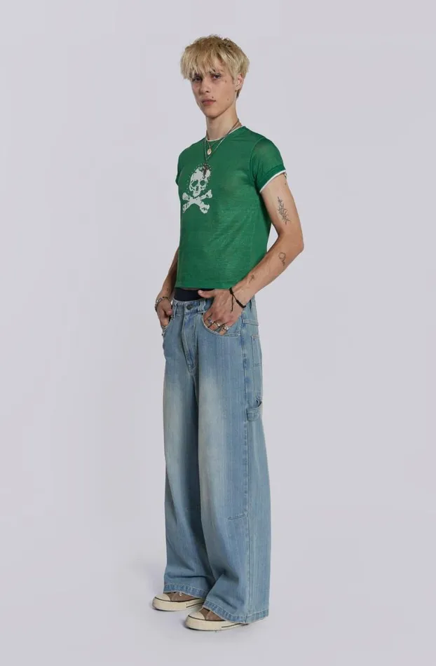 Jeans Men Jaded London Light Wash Colossus Carpenter Jeans