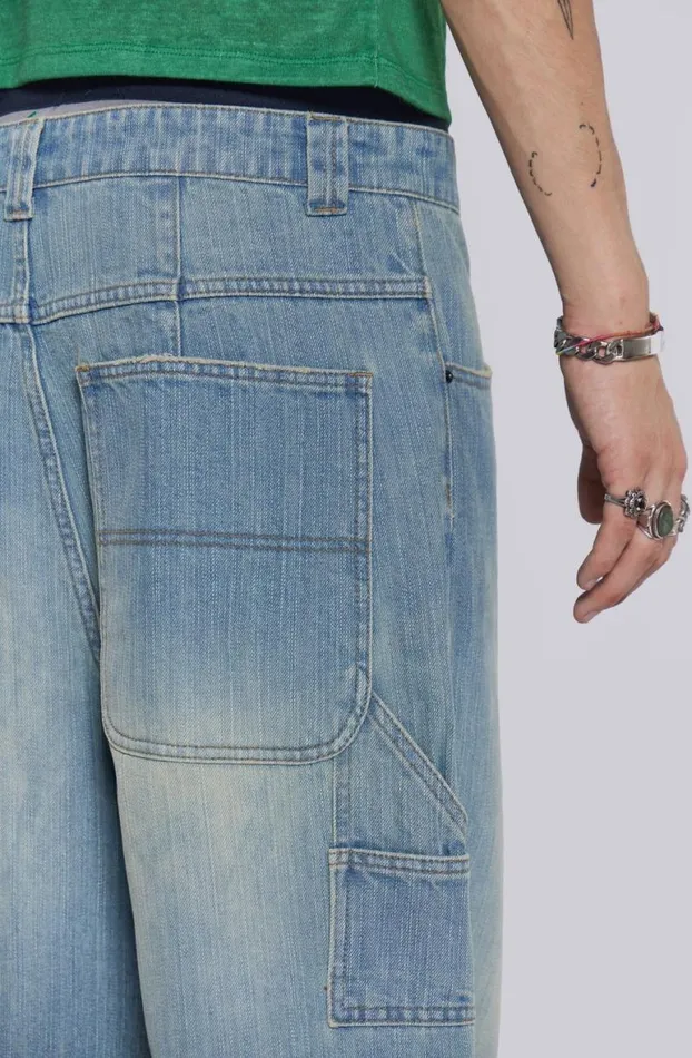 Jeans Men Jaded London Light Wash Colossus Carpenter Jeans