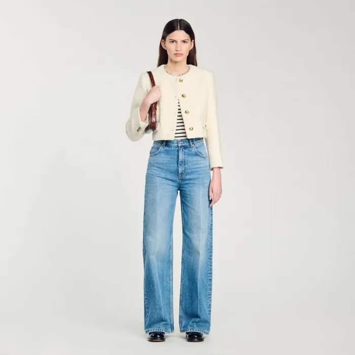 Jeans Women SANDRO Faded Jeans Blue Jean
