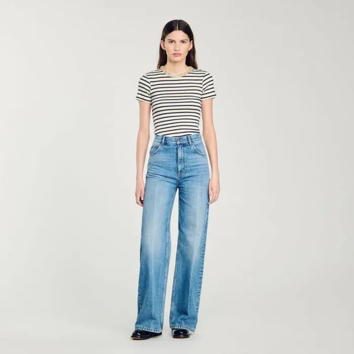 Jeans Women SANDRO Faded Jeans Blue Jean