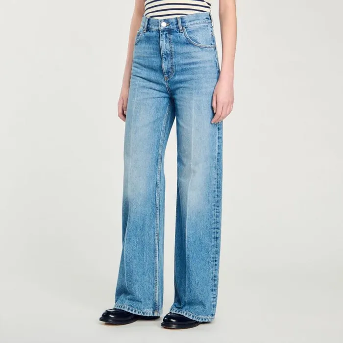Jeans Women SANDRO Faded Jeans Blue Jean