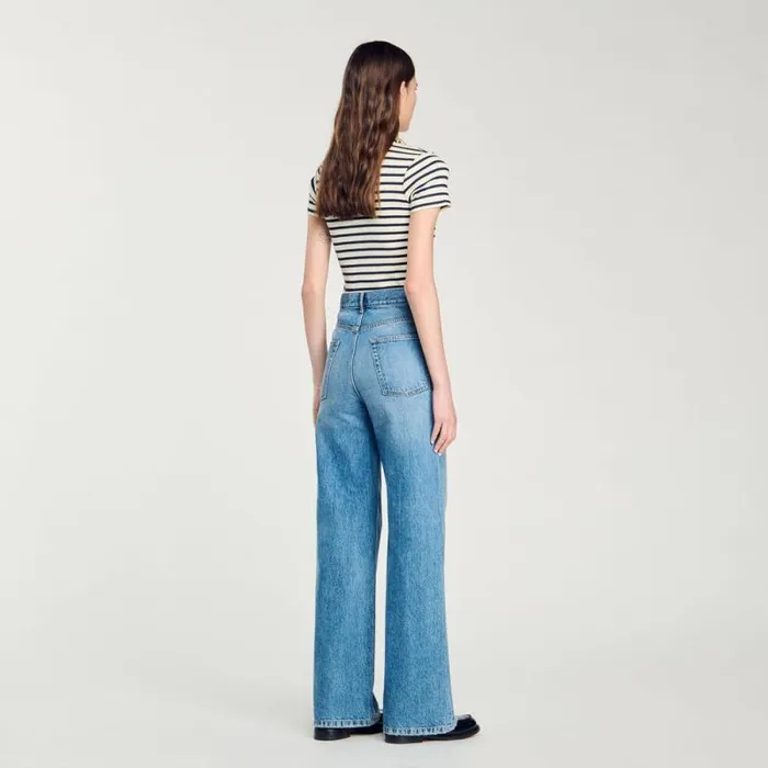 Jeans Women SANDRO Faded Jeans Blue Jean