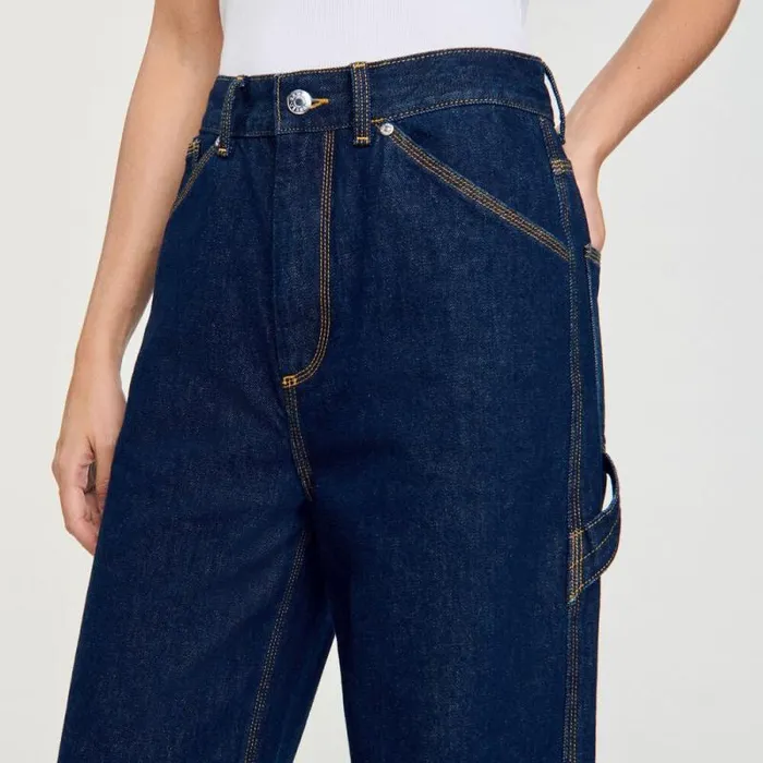 Jeans Women SANDRO Wideleg Flared Jeans Blue Jean