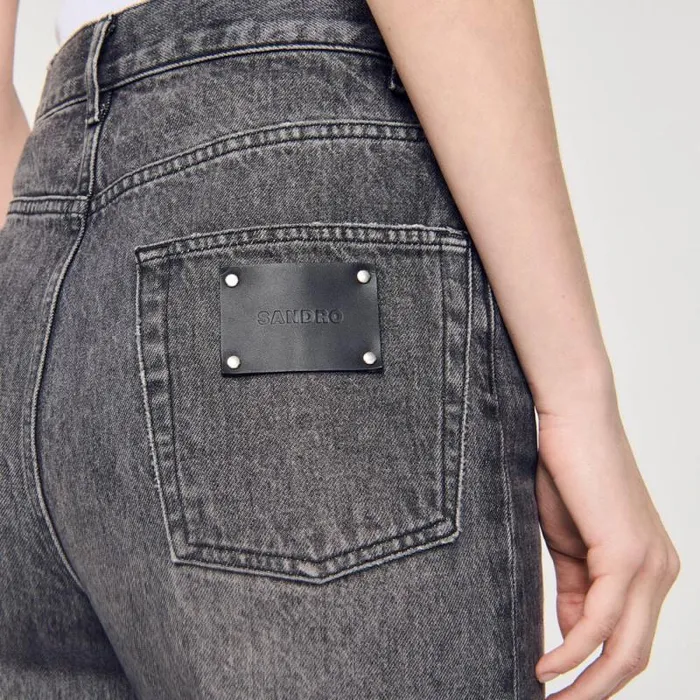 Jeans Women SANDRO Wideleg Jeans Grey