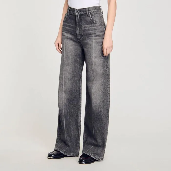 Jeans Women SANDRO Wideleg Jeans Grey