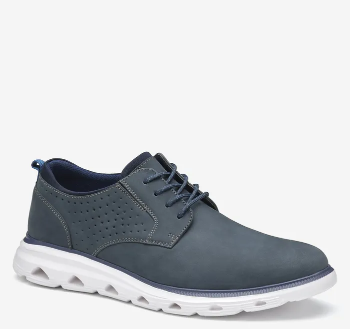 Jenkins Plain Toe Navy Nubuck Men LaceUps Johnston and Murphy