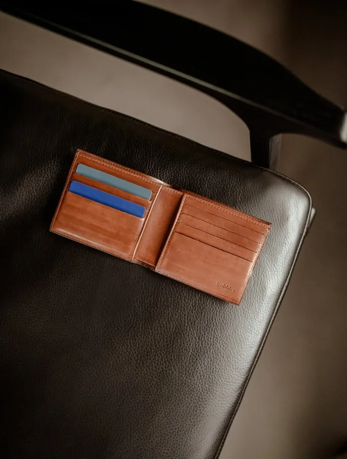 Jersey Cognac Patina Men Bobbies Small Leather Goods