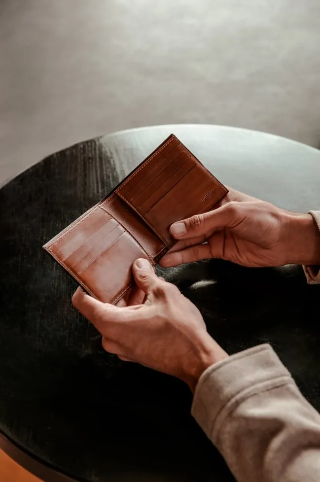 Jersey Cognac Patina Men Bobbies Small Leather Goods