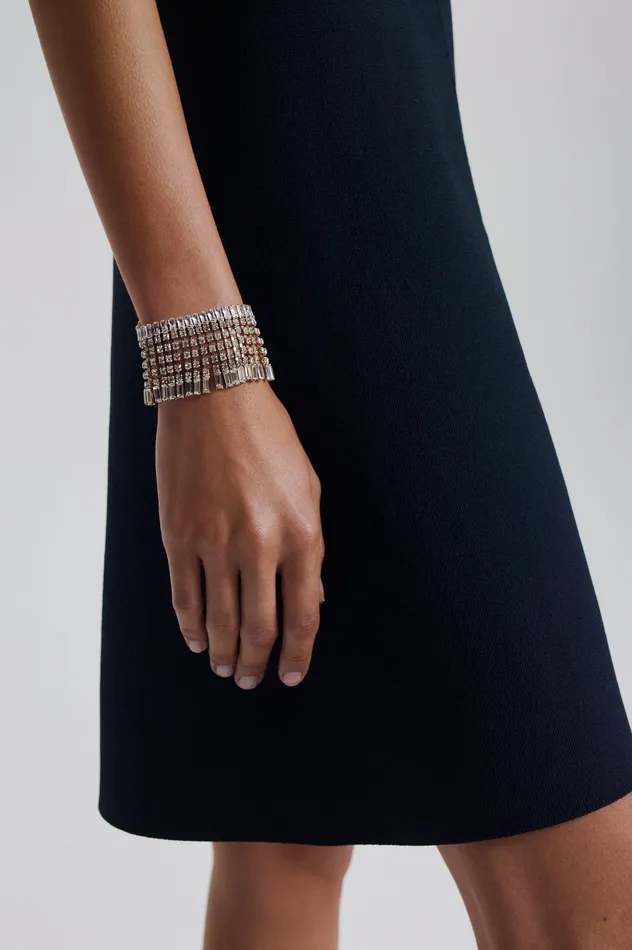 Jewelry Scanlan Theodore Women DIAMANTE DECO FRINGE BRACELET LIGHTGOLDCRYSTAL
