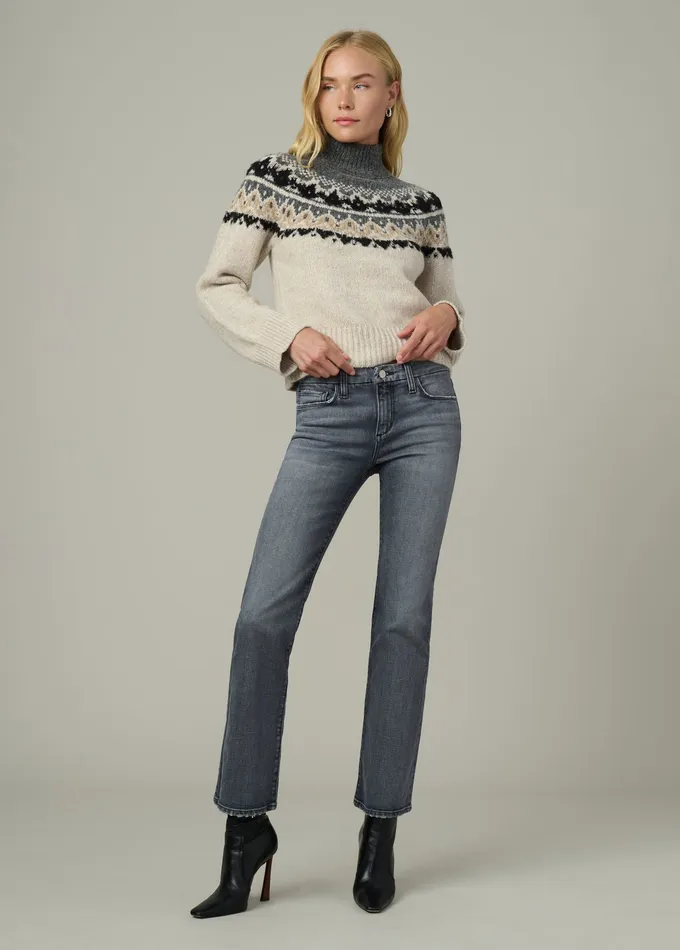 Joe8217s Jeans Sweaters Women THE CELESTE FAIR ISLE SWEATER Oatmeal Charcoal Fair Isle