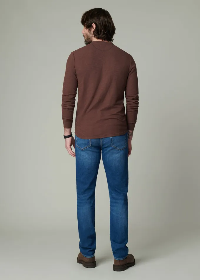 Joe8217s Jeans Tops Tees Men DWIGHT DOUBLE FACE HENLEY Chocolate Martini