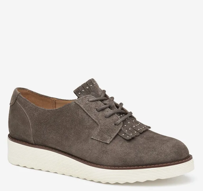 Johnston and Murphy Mitzi Kiltie Oxford Dark Gray Suede Women Women8217s Shoes