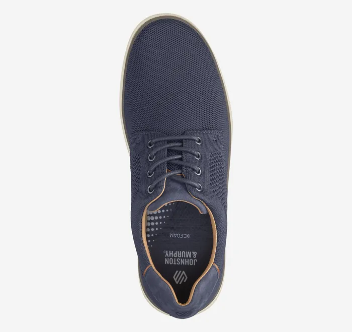 Johnston and Murphy Shoes Men McGuffey 2 Knit Plain Toe Navy Knit