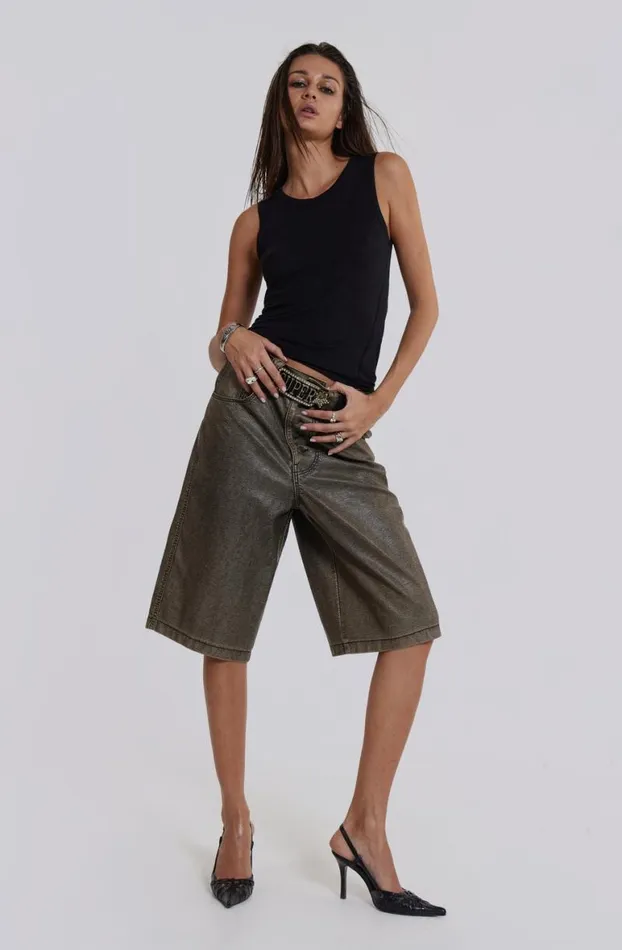 Jorts Women Jaded London Brecken PU Jorts