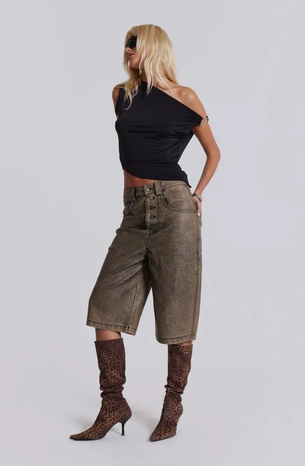 Jorts Women Jaded London Brecken PU Jorts