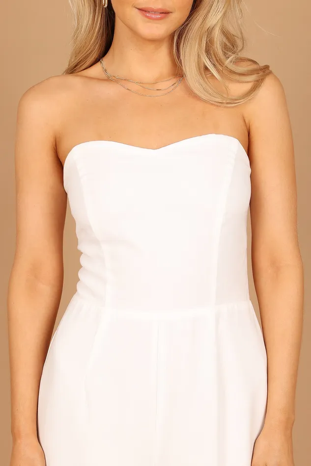 Jumpsuits and Playsuits Women petalandpup Nadia Strapless Jumpsuit 8211 White White