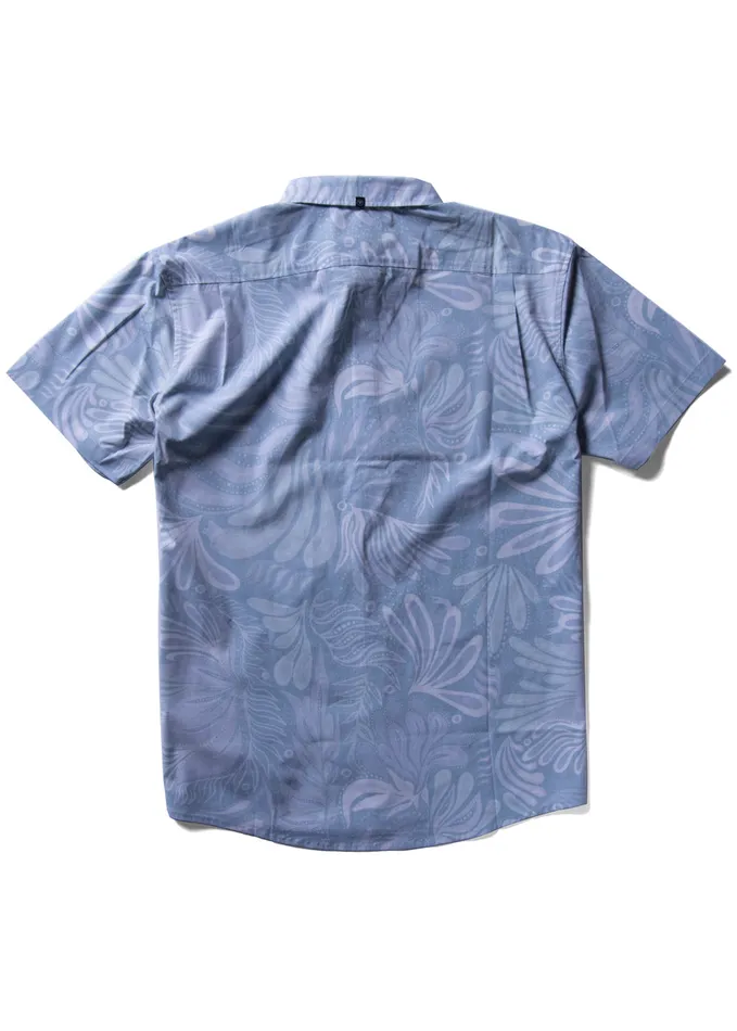 Jungle Nights Eco Ss Shirt Deep Water Shirts and Flannels Vissla Men