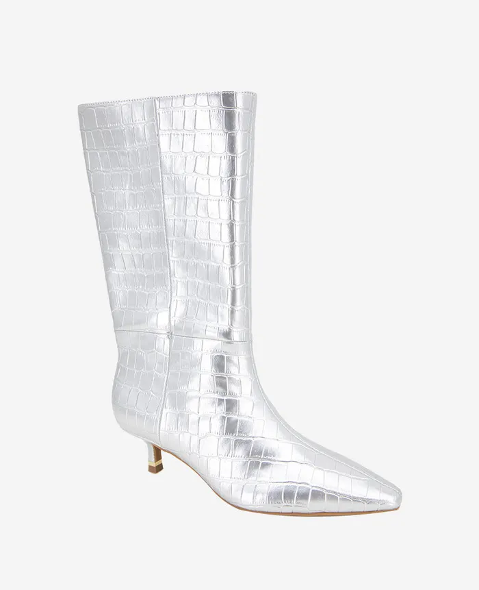 Kenneth Cole Boots and Booties Women Meryl Leather Metallic Croco Bootie Metallic Kenneth Cole Boots and Booties Women Meryl Leather Metallic Croco Bootie Metallic