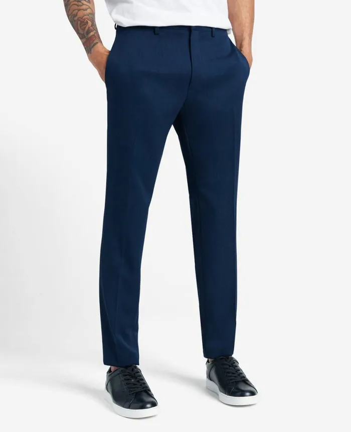 Kenneth Cole Dress Pants Men SlimFit Stretch Dress Pant Blue