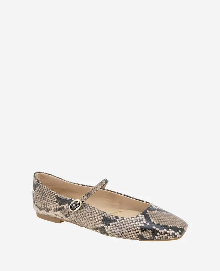 Kenneth Cole Flats and Loafers Women Jasper Snakeskin Leather Ballet Flat Beige Kenneth Cole Flats and Loafers Women Jasper Snakeskin Leather Ballet Flat Beige
