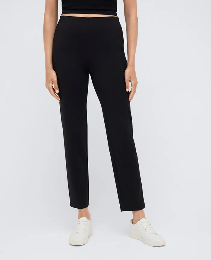 Kenneth Cole Matching Sets Women Athletic Stretch PullOn Slim Ankle Pant Black