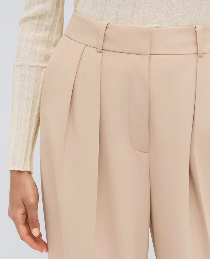 Kenneth Cole Matching Sets Women Twill High Rise Wide Leg Trouser Blue